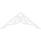 Ekena Millwork Pitch Bordeaux Architectural Grade PVC Gable Pediment, 60"W x 25"H x 1"P (10/12) GPP060X025X100BOR - alternate 4